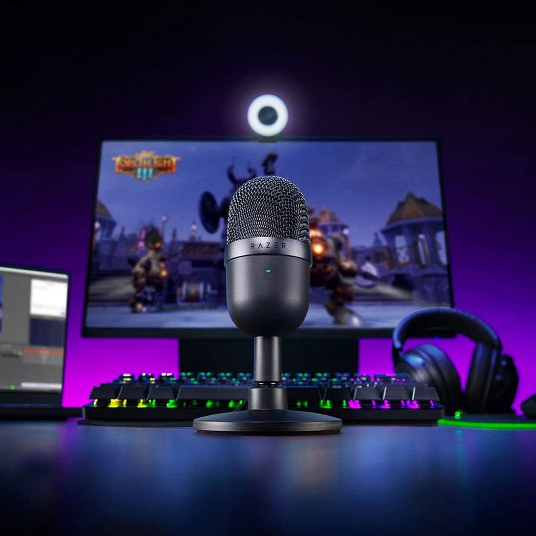 Razer Seiren Mini USB Condenser Microphone for Streaming and Gaming on PC - Professional Recording Quality