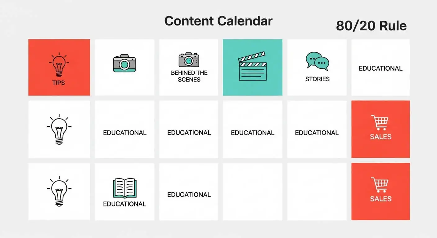 facebook content strategy 80-20 rule small business