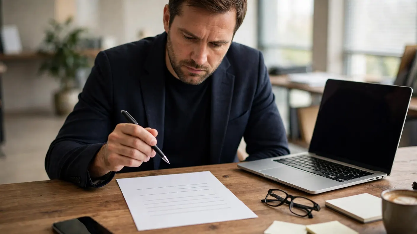 SEO agency red flags: a business owner pausing before signing a contract