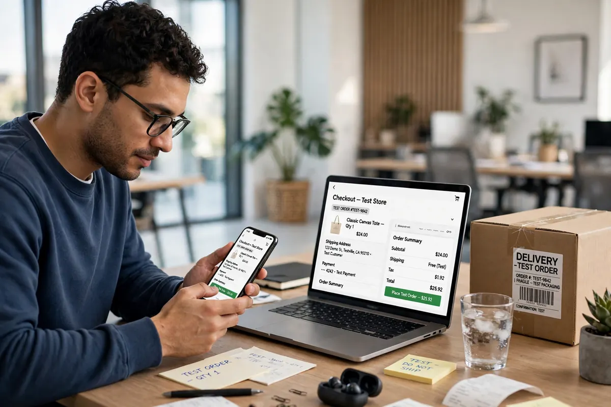 Placing a test order to check a WooCommerce checkout after updates