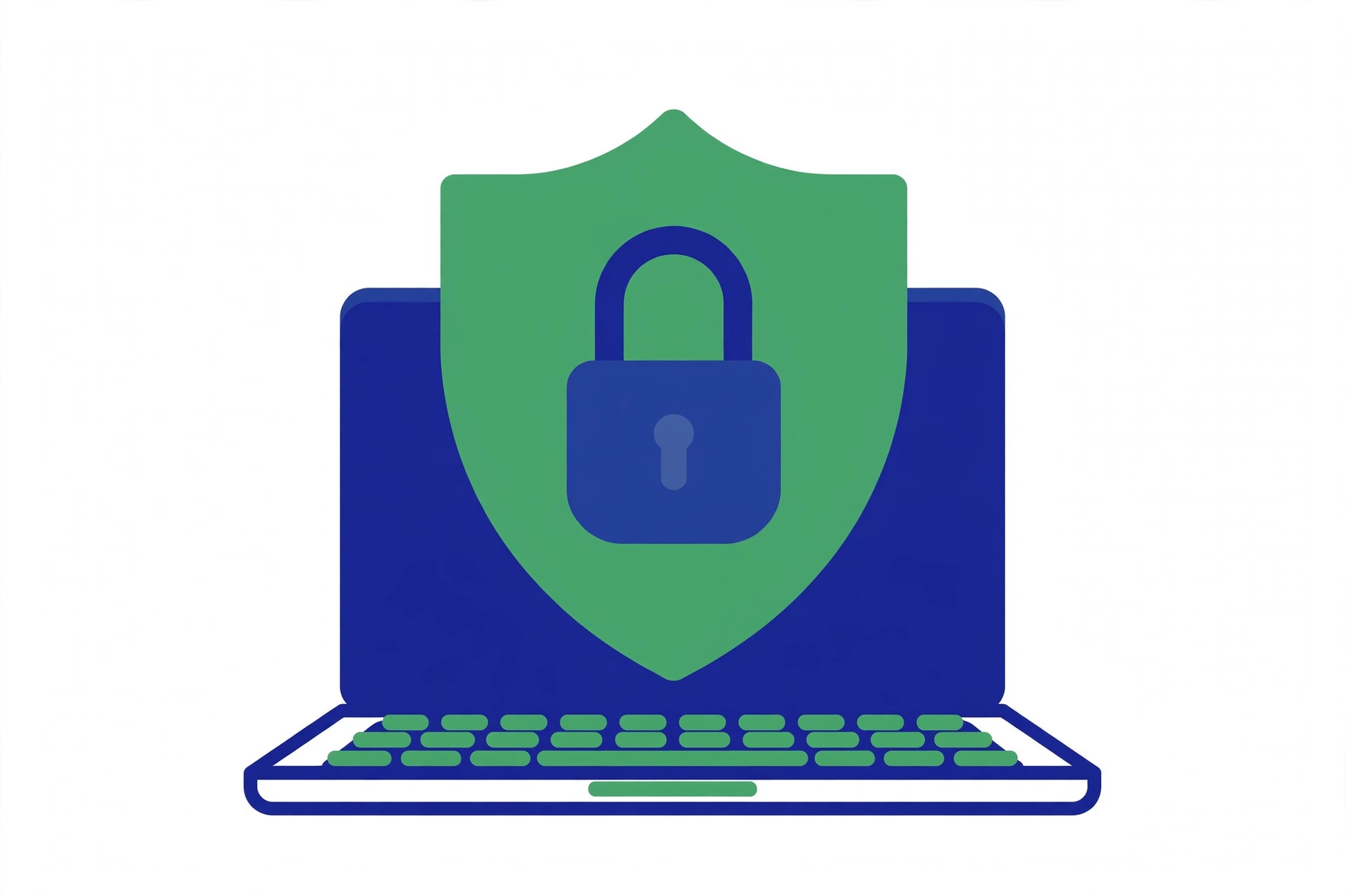 WordPress security services, protecting a website with a padlock and shield